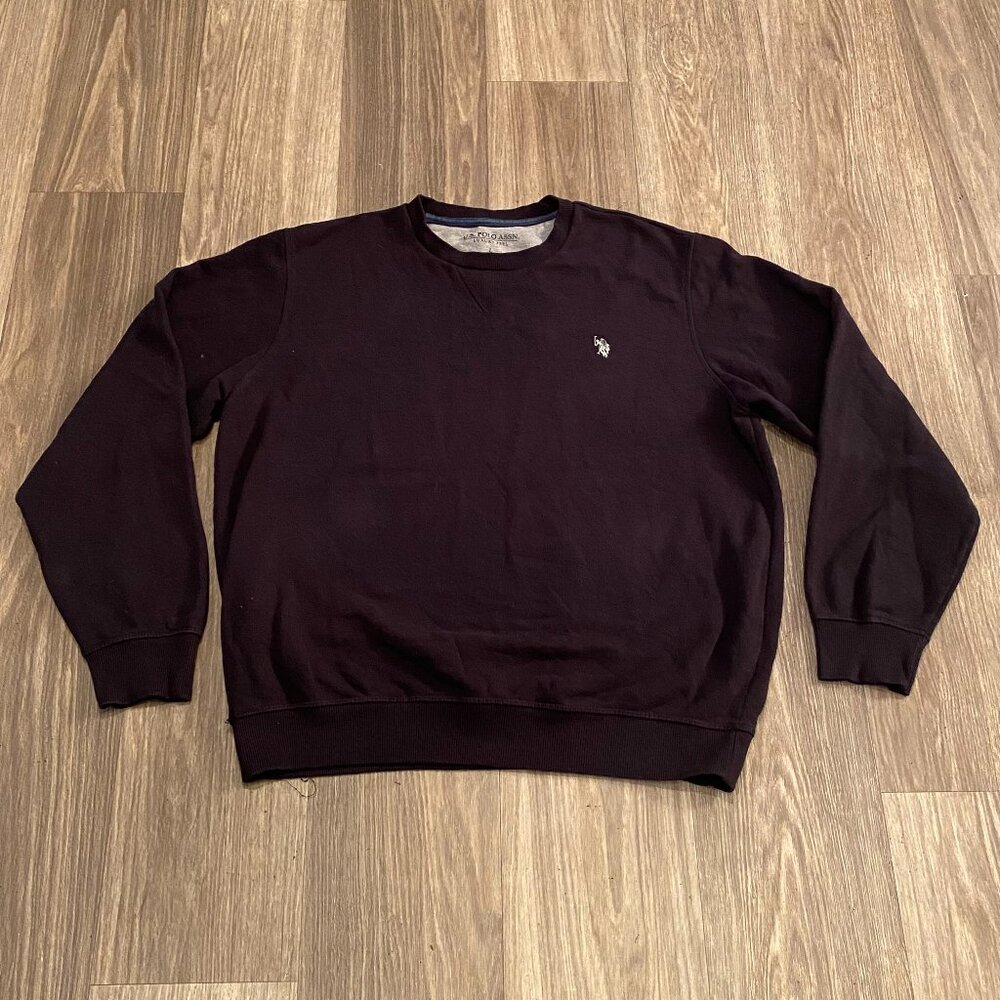 US POLO - Crew Neck Sweatshirt Light Black Men's Size L